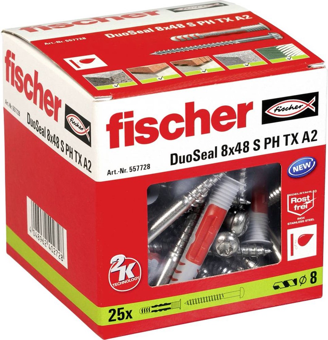Miniatuur van Fischer DuoSeal plug 8x48 A2 - per 25 stuks (557728)