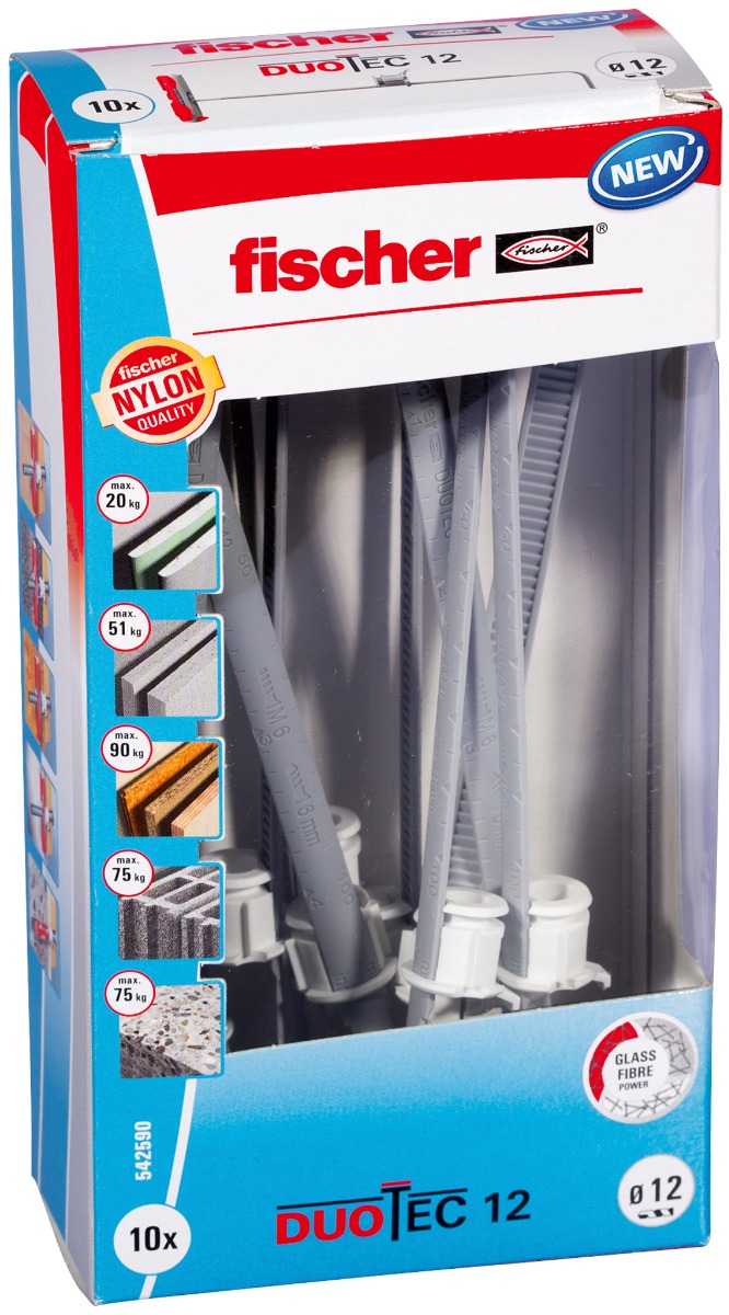 Miniatuur van Fischer DuoTec Hollewandplug 12 - per 10 stuks (542590)
