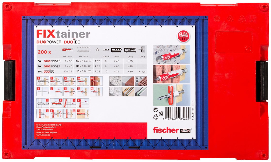 Miniatuur van Fischer FixTainer DuoPower/DuoTec pluggen met schroeven (541106)