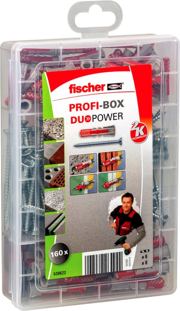 Miniatuur van Fischer Profi-Box DuoPower pluggen met schroeven (538622)
