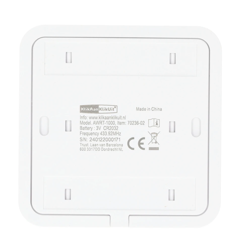 Miniatuur van KLIKAANKLIKUIT draadloze draaiknop voor dimmers - AWRT-1000 wit (70236)