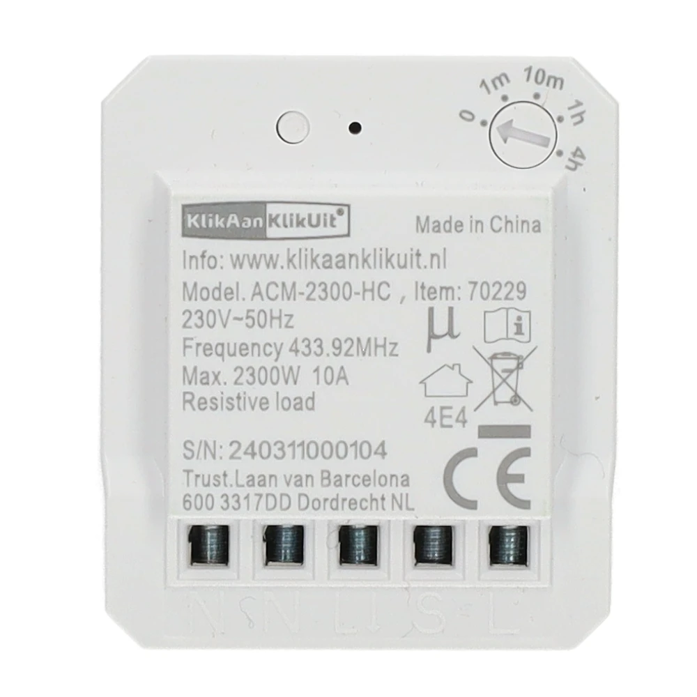 Miniatuur van KLIKAANKLIKUIT inbouwschakelaar - ACM-2300-HC (70229)