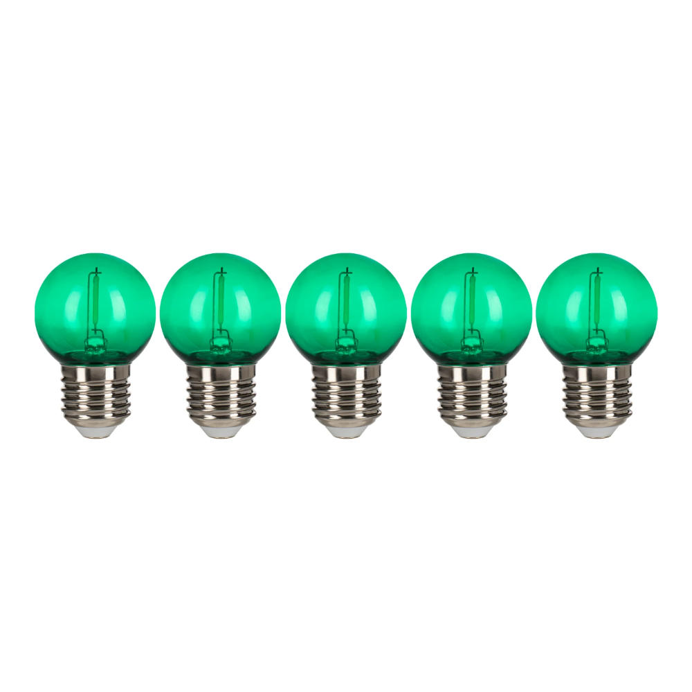 Miniatuur van Bailey LED kogel E27 groen 0,6W 30lm IP44 ecopack 5 pack (143028)