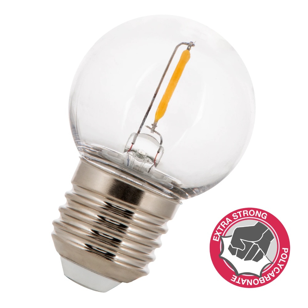 Miniatuur van Bailey LED filament helder kogel E27 2700K 1W 80lm IP44 ecopack per 5 (144945)