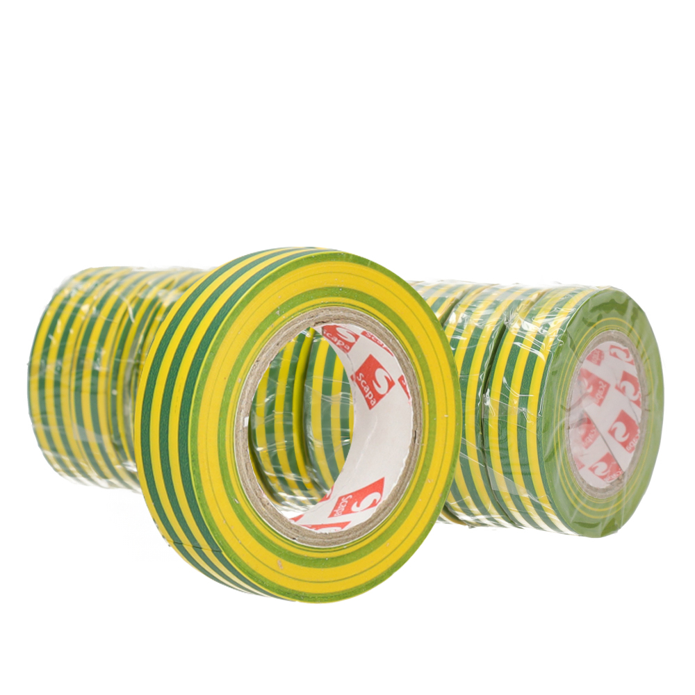 Miniatuur van Scapa isolatietape 15mm x 10 meter geel/groen per 10 rollen (CT070201)