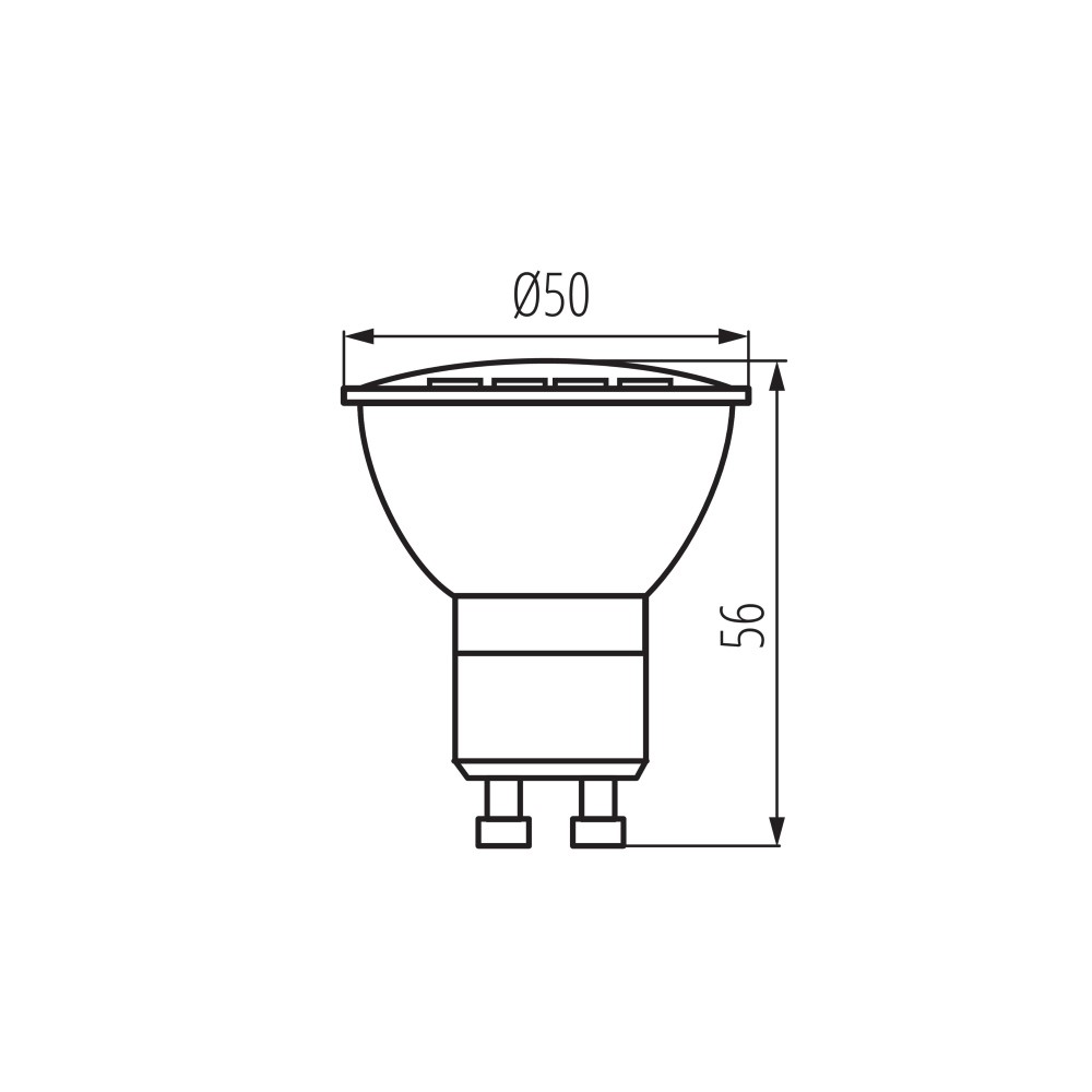 Miniatuur van Kanlux LED spot GU10 4.9W 400lm warm wit 3000K (34968)