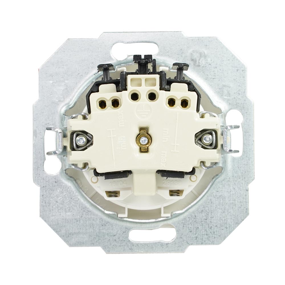 Miniatuur van EMhub Quadro55 (by Kopp) wandcontactdoos 1-voudig penaarde met shutter - helder wit (4088013)