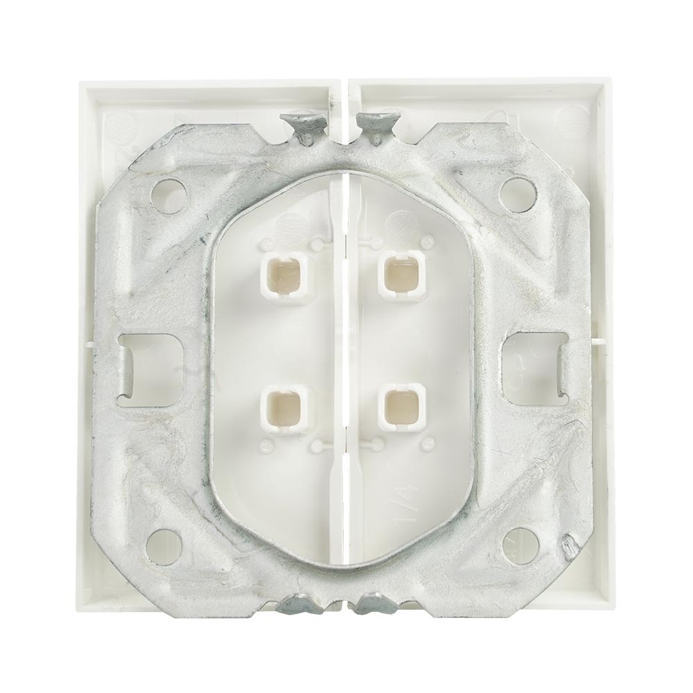Miniatuur van EMhub Quadro55 (by Kopp) bedieningswip dubbel met pijlen opdruk, met bevestigingsplaat - helder wit (4088014)