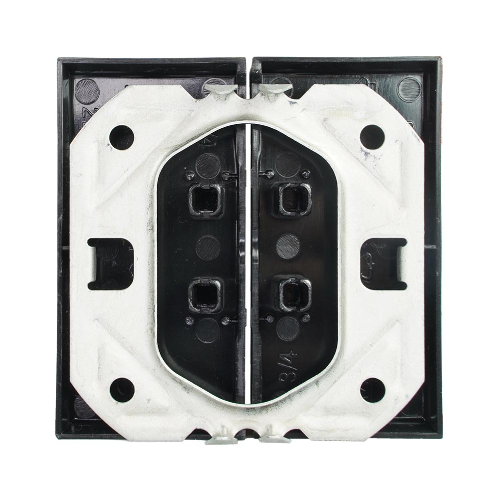 Miniatuur van EMhub Quadro55 (by Kopp) bedieningswip dubbel met pijlen opdruk, met bevestigingsplaat - mat-zwart (4088094)