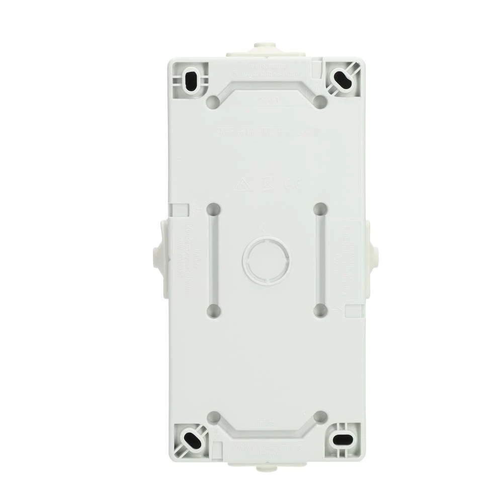 Miniatuur van EMhub Aquadro stopcontact 2-voudig met penaarde en shutter spatwaterdicht IP44 verticaal - grijs (4088119)