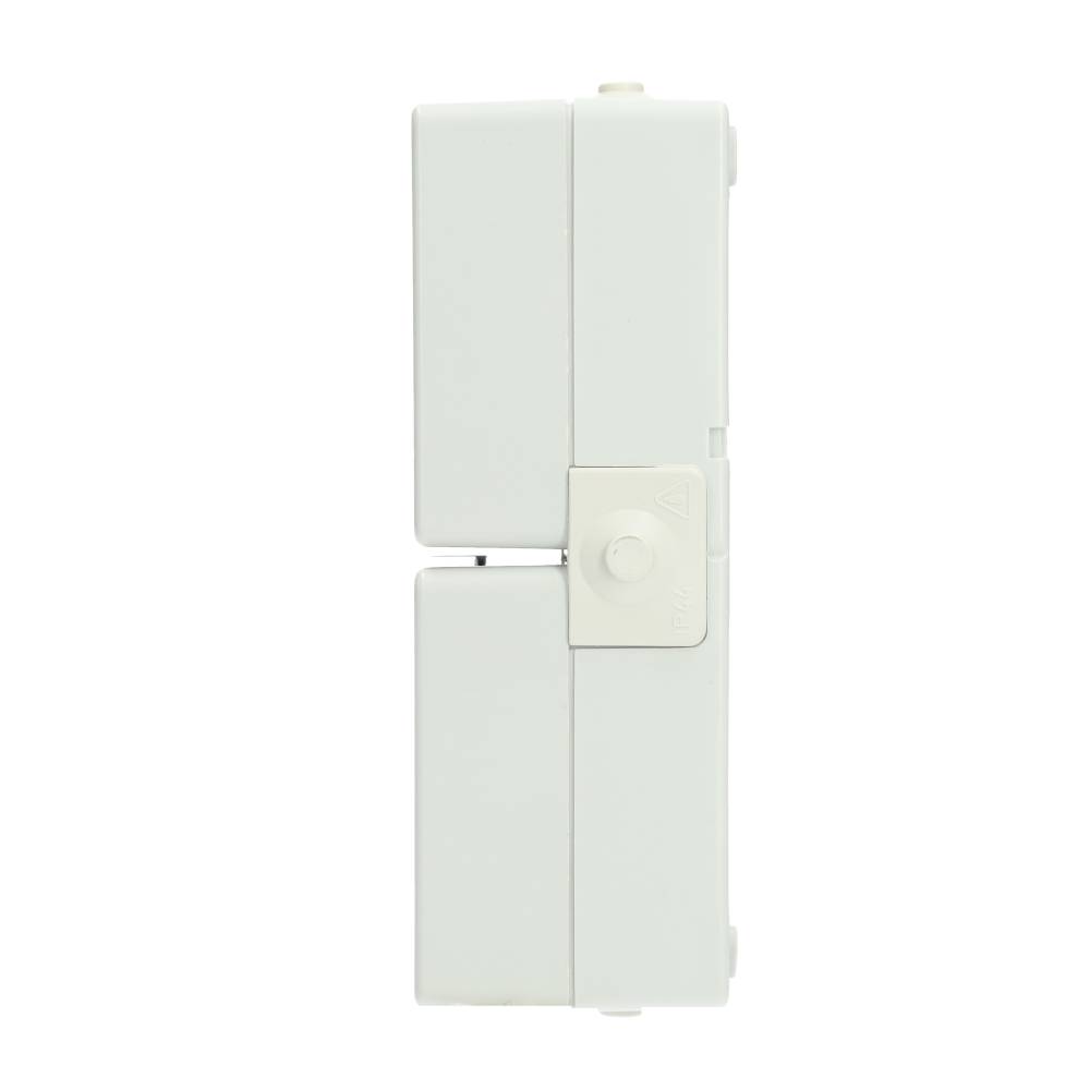 Miniatuur van EMhub Aquadro stopcontact 2-voudig met penaarde en shutter spatwaterdicht IP44 verticaal - grijs (4088119)