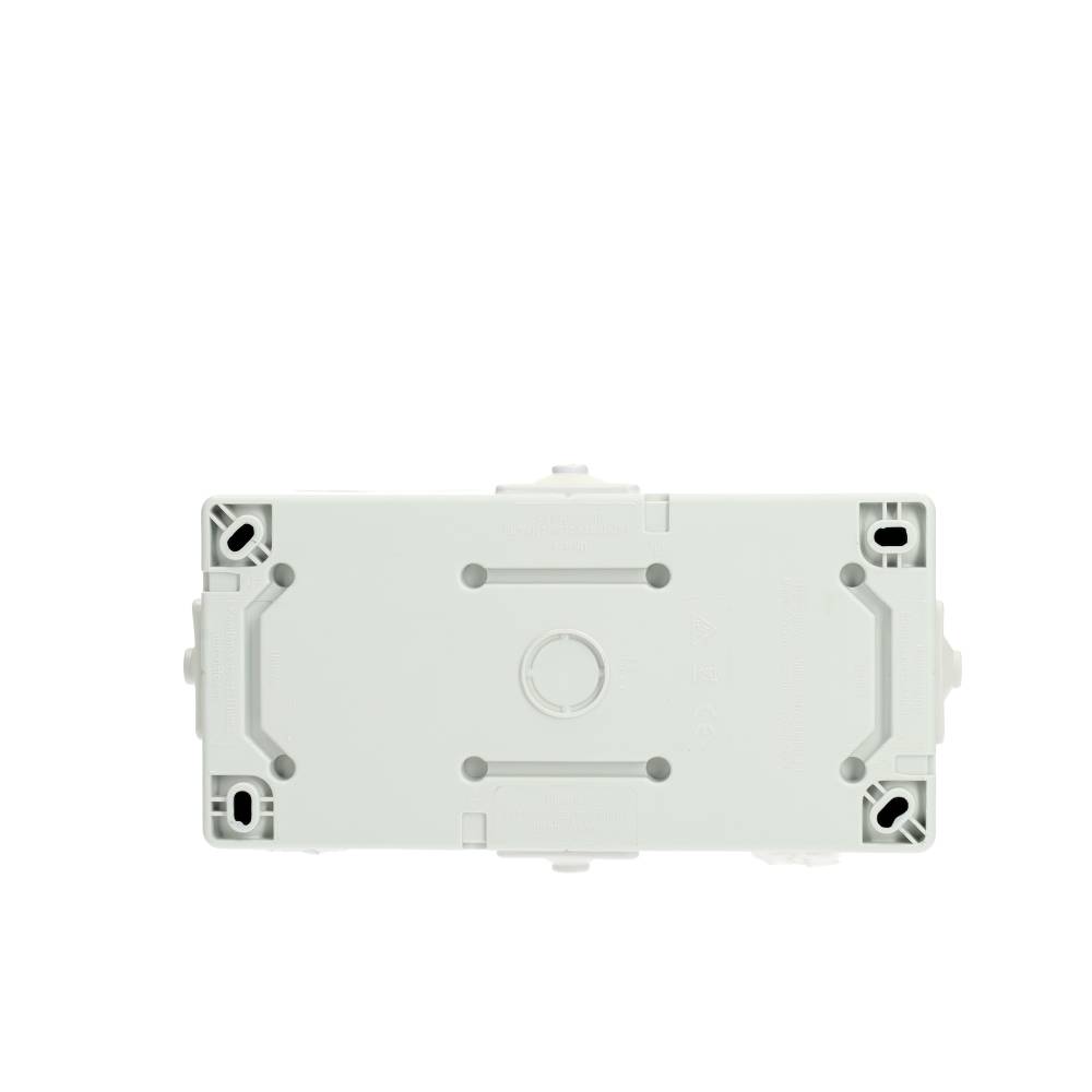 Miniatuur van EMhub Aquadro stopcontact 2-voudig met penaarde en shutter spatwaterdicht IP44 verticaal - grijs (4088119)