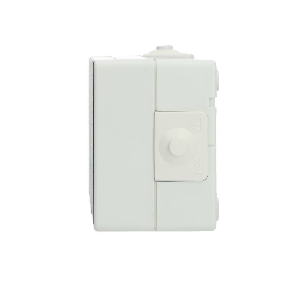 Miniatuur van EMhub Aquadro stopcontact 2-voudig met penaarde en shutter spatwaterdicht IP44 horizontaal - grijs (4088120)