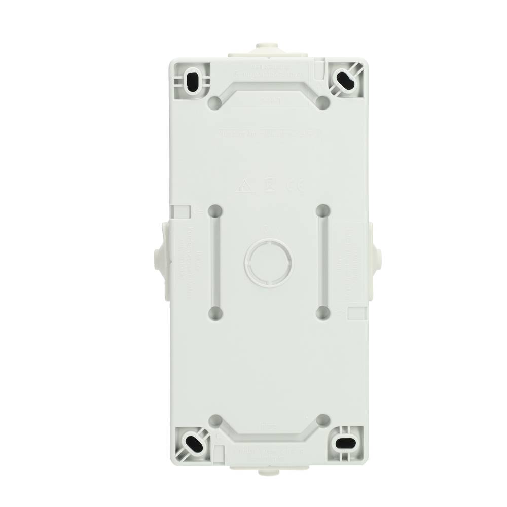 Miniatuur van EMhub Aquadro combinatie stopcontact met penaarde en shutter en wisselschakelaar spatwaterdicht IP44 verticaal - grijs (4088121)