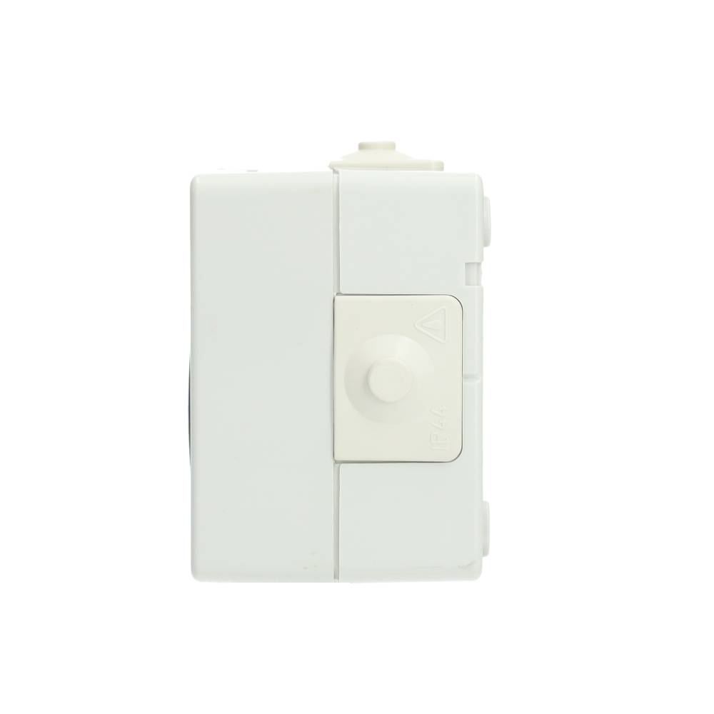 Miniatuur van EMhub Aquadro combinatie stopcontact met penaarde en shutter en wisselschakelaar spatwaterdicht IP44 horizontaal - grijs (4088122)