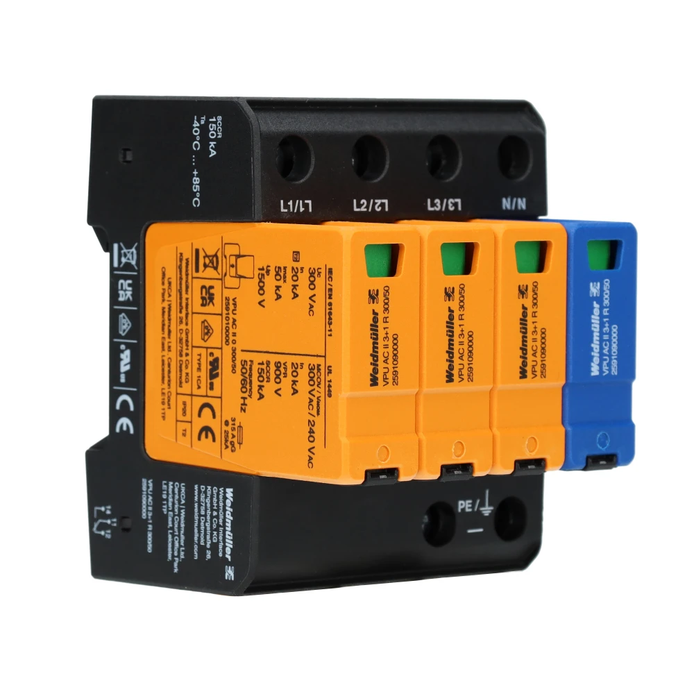 Miniatuur van Hager overspanningsbeveiliging type 2 VPU AC II 3+1 R 300/50 (2591090000)
