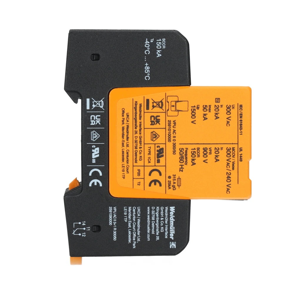 Miniatuur van Hager overspanningsbeveiliging type 2 VPU AC II 3+1 R 300/50 (2591090000)
