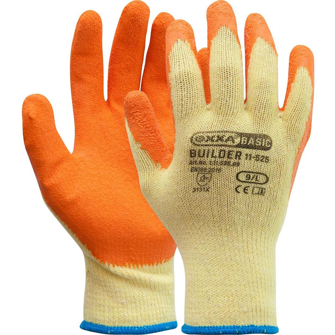 Miniatuur van OXXA Builder 11-525 nylon handschoen met latex coating - maat 10 (1.11.525.10)