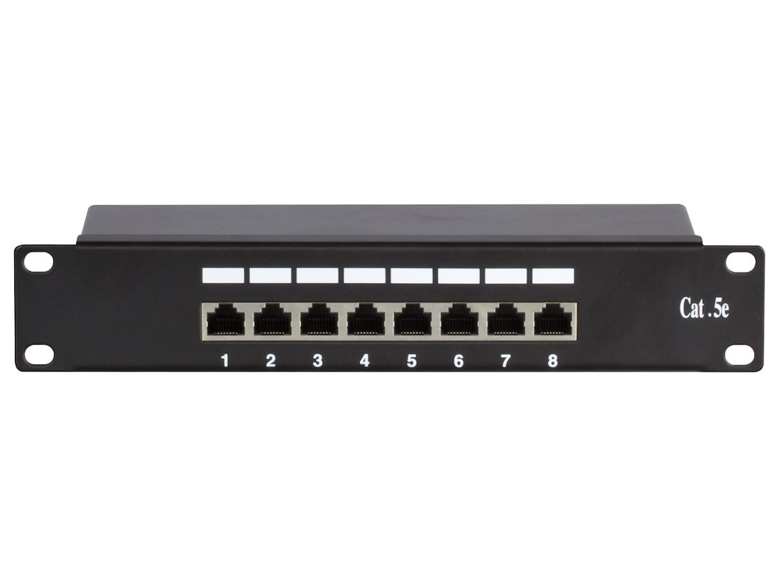 Miniatuur van 10 Inch CAT5e FTP patchpaneel - 8 poorts (DS-10Patch5-8FTP)