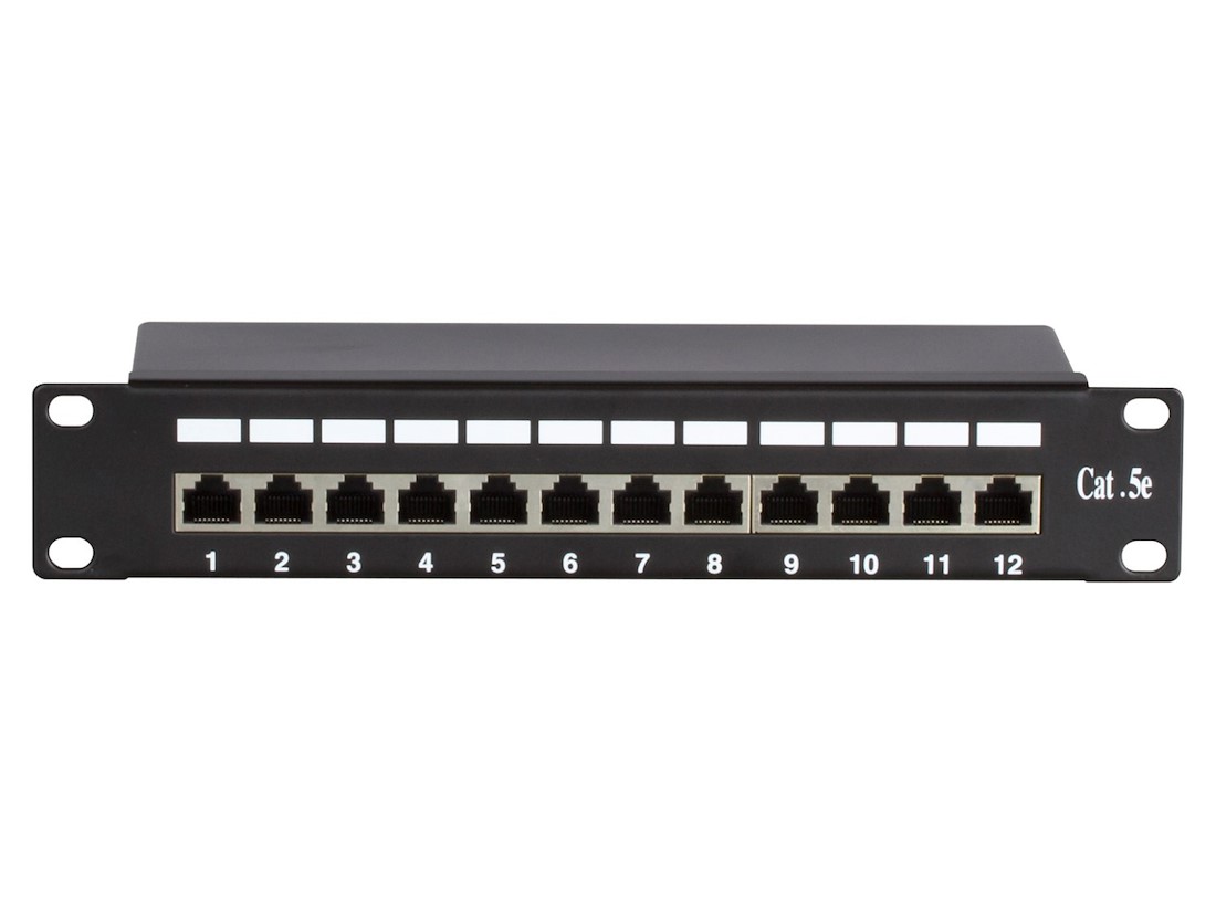 Miniatuur van 10 Inch CAT5e FTP patchpaneel - 12 poorts (DS-10Patch5-12FTP)
