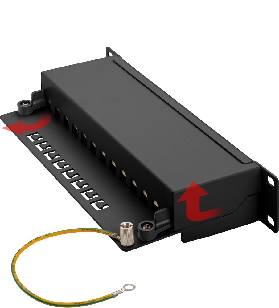 Miniatuur van 10 Inch CAT6a STP patchpaneel - 12 poorts (DS-10Patch6a-12STP)