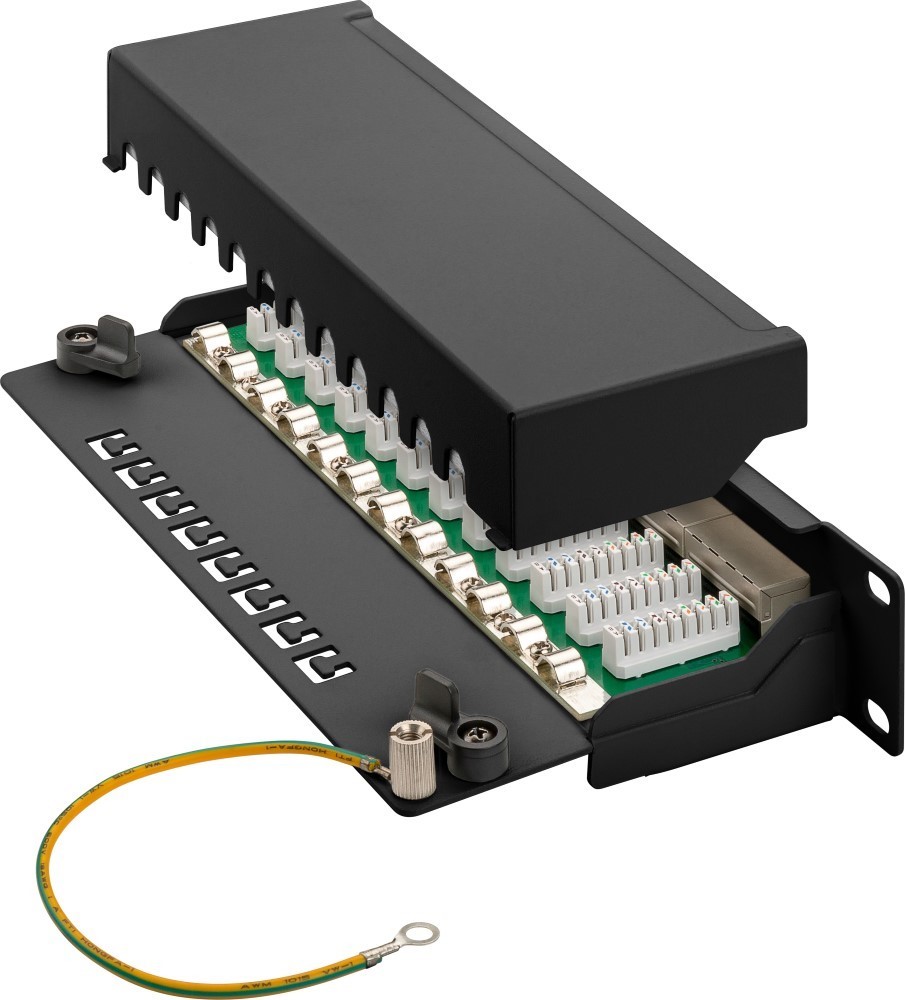 Miniatuur van 10 Inch CAT6a STP patchpaneel - 12 poorts (DS-10Patch6a-12STP)