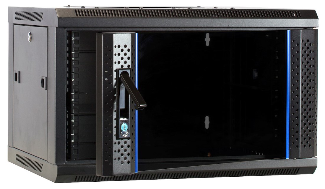 Miniatuur van 6U Wandkast met glazen deur 600x450x368mm (DS6406)