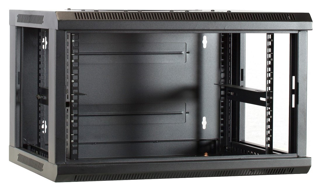 Miniatuur van 6U Wandkast met glazen deur 600x450x368mm (DS6406)
