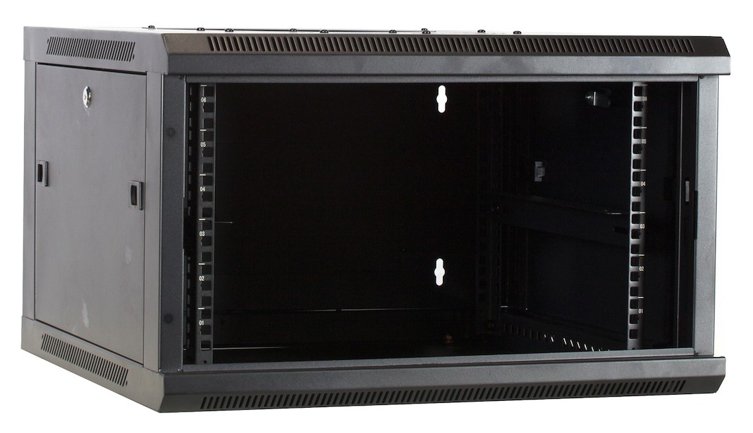 Miniatuur van 6U Wandkast met glazen deur 600x600x368mm (DS6606)