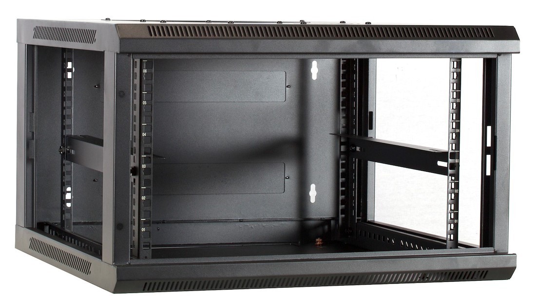 Miniatuur van 6U Wandkast met glazen deur 600x600x368mm (DS6606)