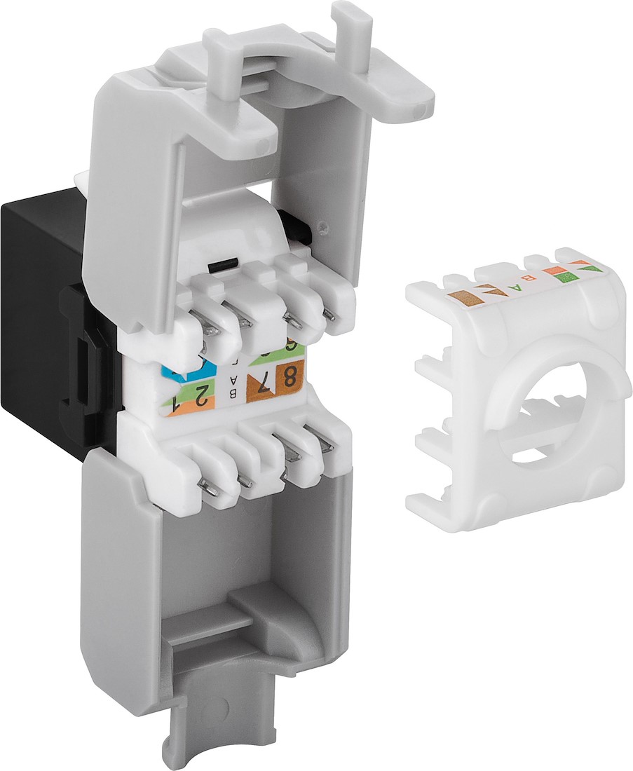 Miniatuur van CAT6a UTP Keystone Connector - Toolless - Zwart (DS-KC-UTP6A-TL-1)