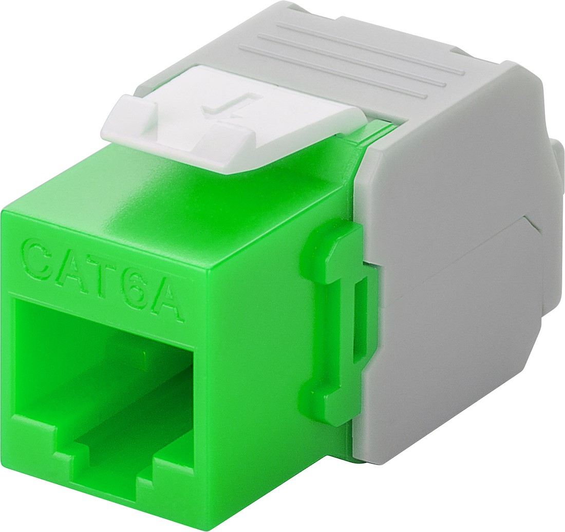Miniatuur van CAT6a UTP Keystone Connector - Toolless - Groen (DS-KC-UTP6A-TL-3)