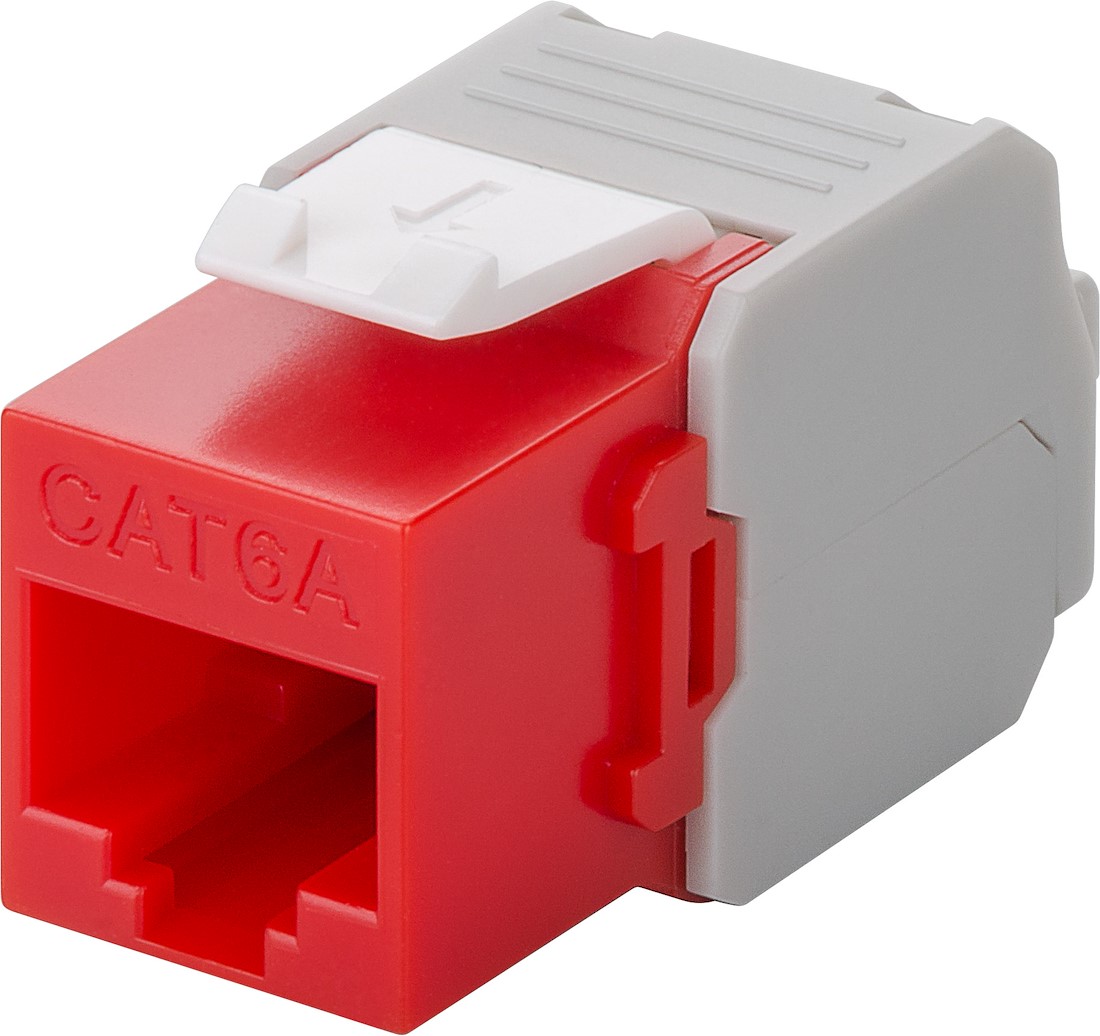 Miniatuur van CAT6a UTP Keystone Connector - Toolless - Rood (DS-KC-UTP6A-TL-5)