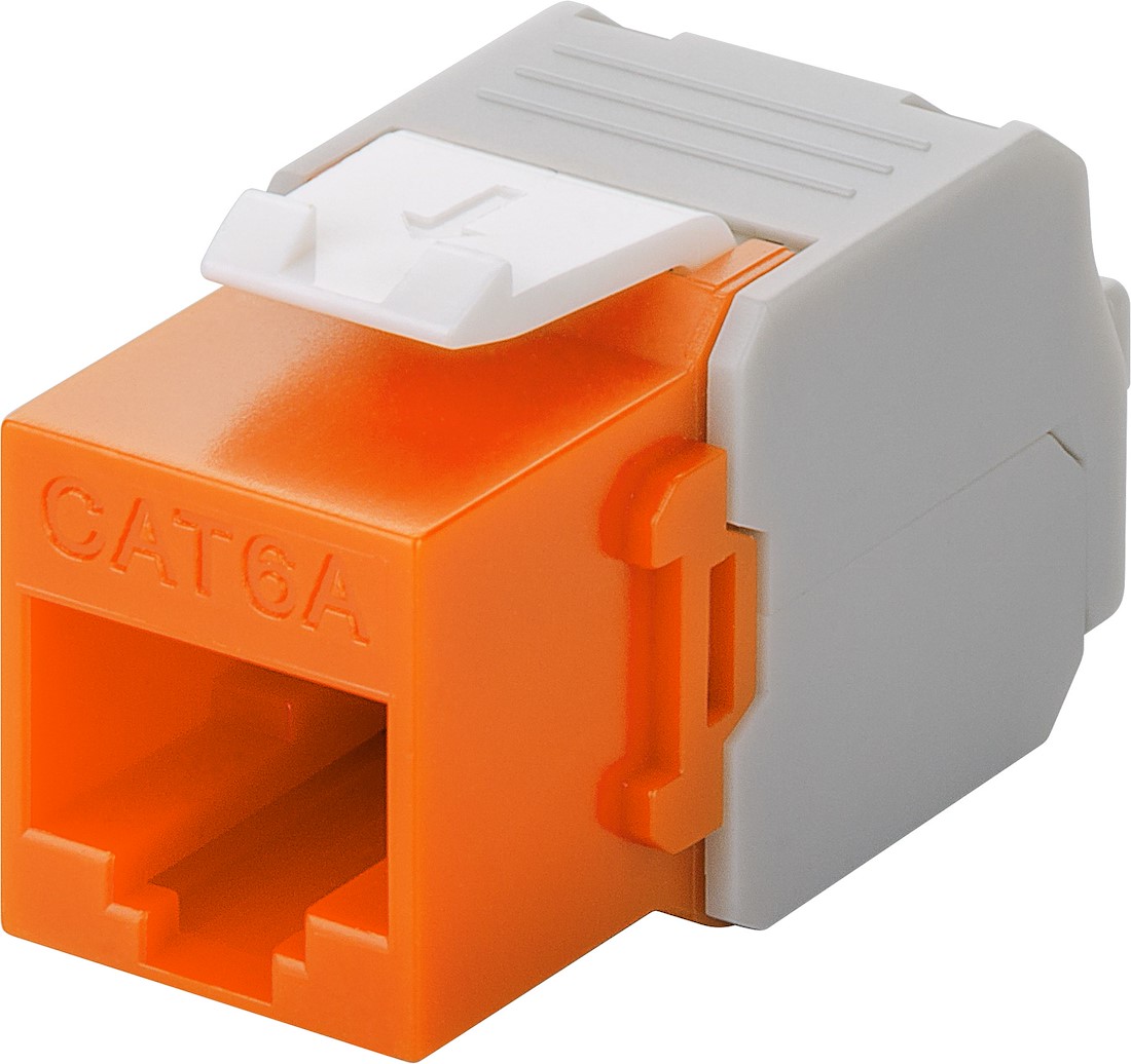 Miniatuur van CAT6a UTP Keystone Connector - Toolless - Oranje (DS-KC-UTP6A-TL-6)