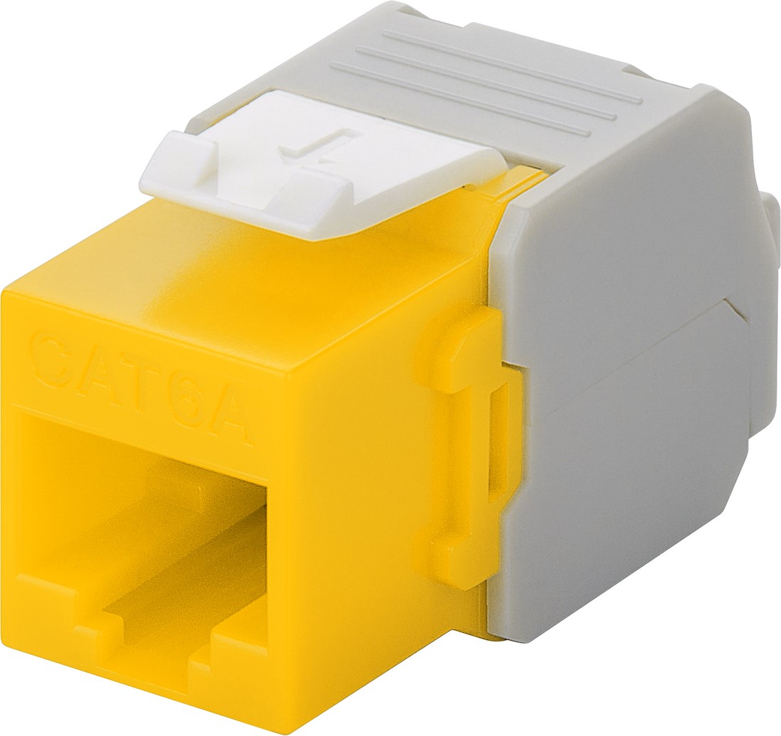 Miniatuur van CAT6a UTP Keystone Connector - Toolless - Geel (DS-KC-UTP6A-TL-7)