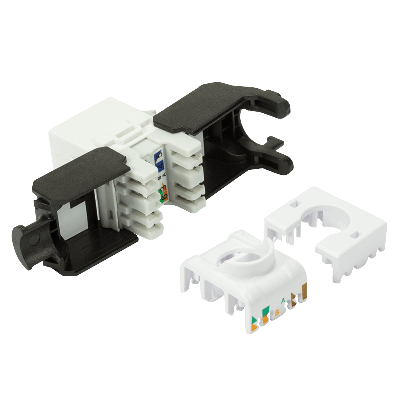 Miniatuur van CAT6a UTP Keystone Connector - Toolless - Zwart/Wit (DS-KC-UTP6A-TL-Z)