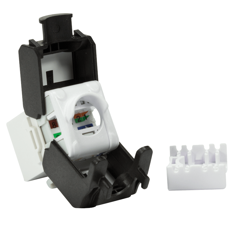 Miniatuur van CAT6a UTP Keystone Connector - Toolless - Zwart/Wit (DS-KC-UTP6A-TL-Z)