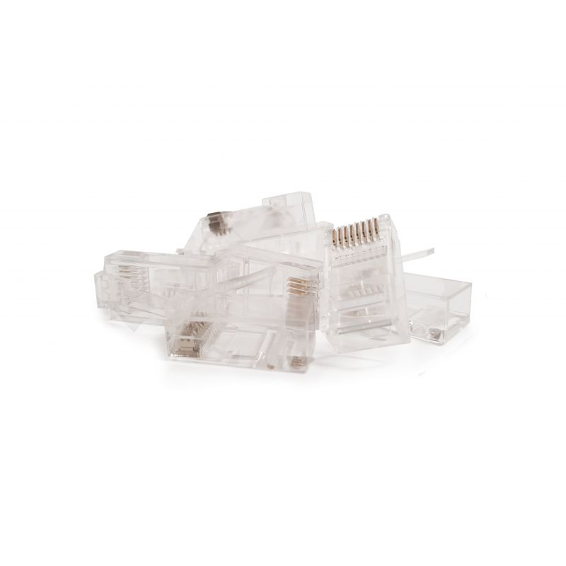 Miniatuur van RJ45 connector CAT5e unshielded - geschikt voor soepele en stugge kern - per 10 stuks (DC-RJ45-UTP5-10PCE)