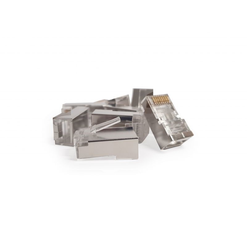 Miniatuur van RJ45 connector CAT6 shielded - alleen voor stugge kern - per 10 stuks (DC-RJ45-FTP6S-10PCE)