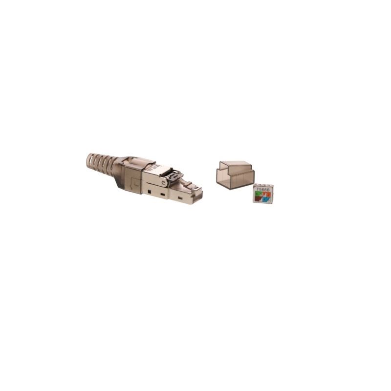 Miniatuur van RJ45 connector CAT6a shielded - alleen voor stugge kern - toolless per stuk (DC-RJ45-SFTP6AS-PRO)