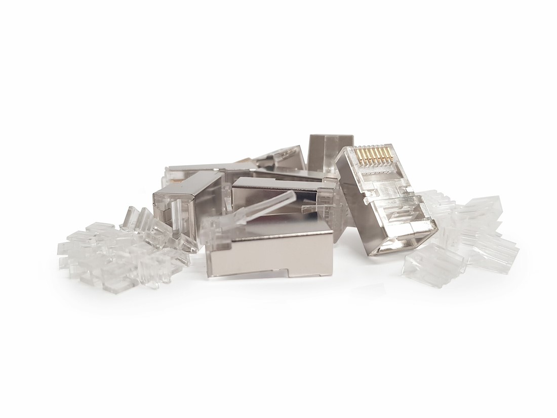 Miniatuur van RJ45 connector CAT6a shielded - alleen voor soepele kern - per 10 stuks (DC-RJ45-SFTP6A-10PCE)