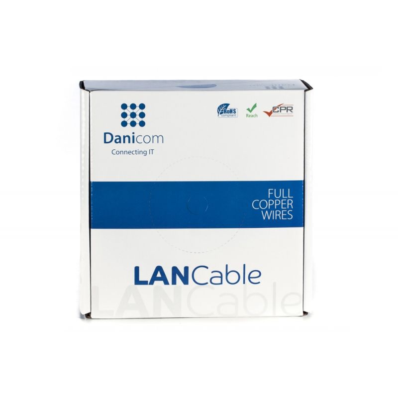 Miniatuur van Danicom CAT6 U/UTP kabel soepel PVC rol van 50 meter - grijs (DC-UTP6-50-FCA)