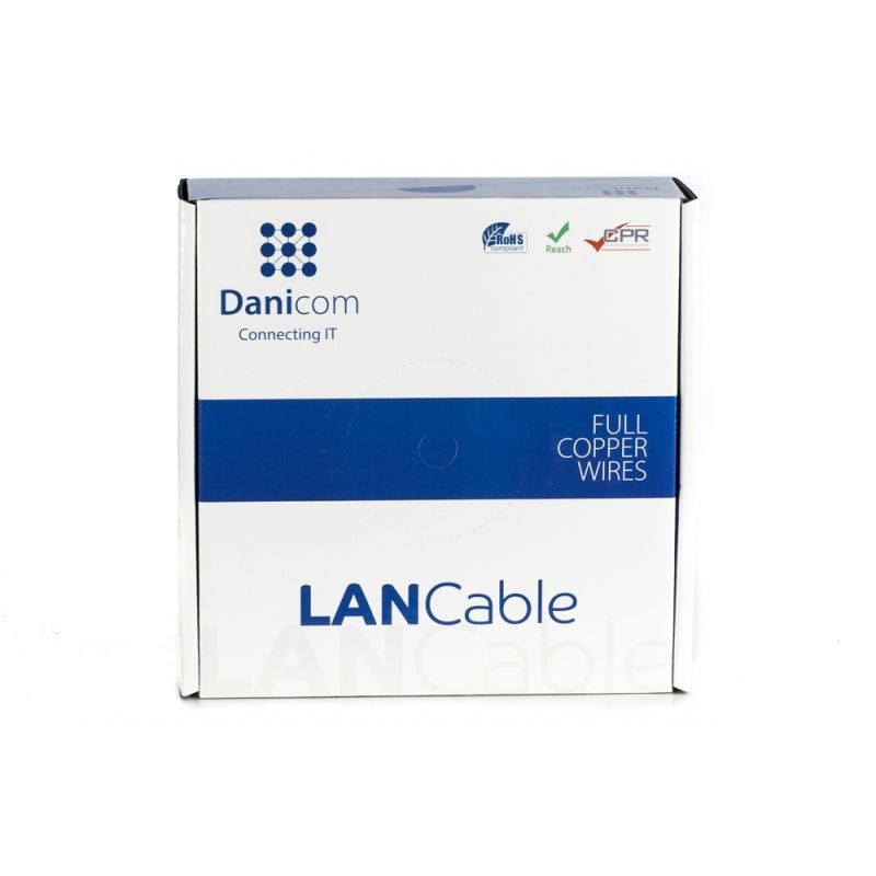 Miniatuur van Danicom CAT6 F/UTP kabel stug LSZH rol van 50 meter - blauw (DC-FTP6-50S-ECA)