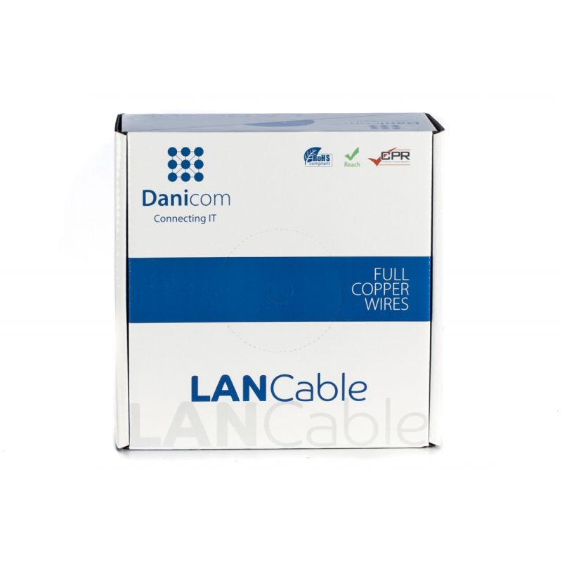 Miniatuur van Danicom CAT6 U/UTP kabel soepel PVC rol van 100 meter - grijs (DC-UTP6-100-FCA)