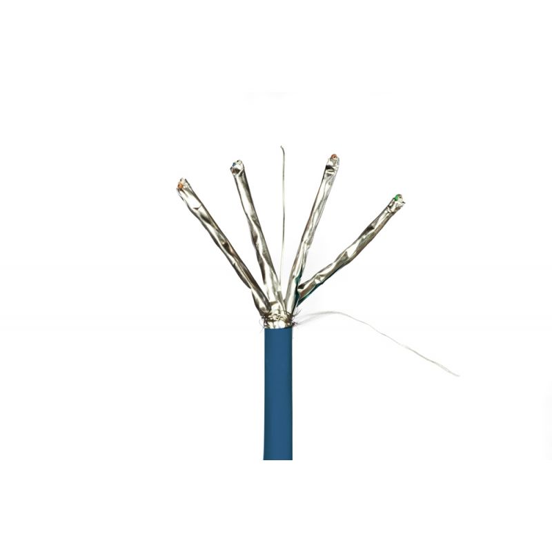 Miniatuur van Danicom CAT6a S/FTP kabel stug LSZH rol van 305 meter - blauw (DC-SFTP6A-305S-ECA)