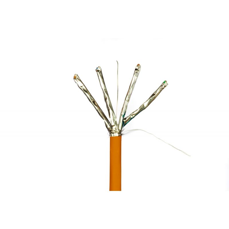 Miniatuur van Danicom CAT7 S/FTP kabel stug LSZH rol van 305 meter - oranje (DC-SFTP7-305S-ECA)