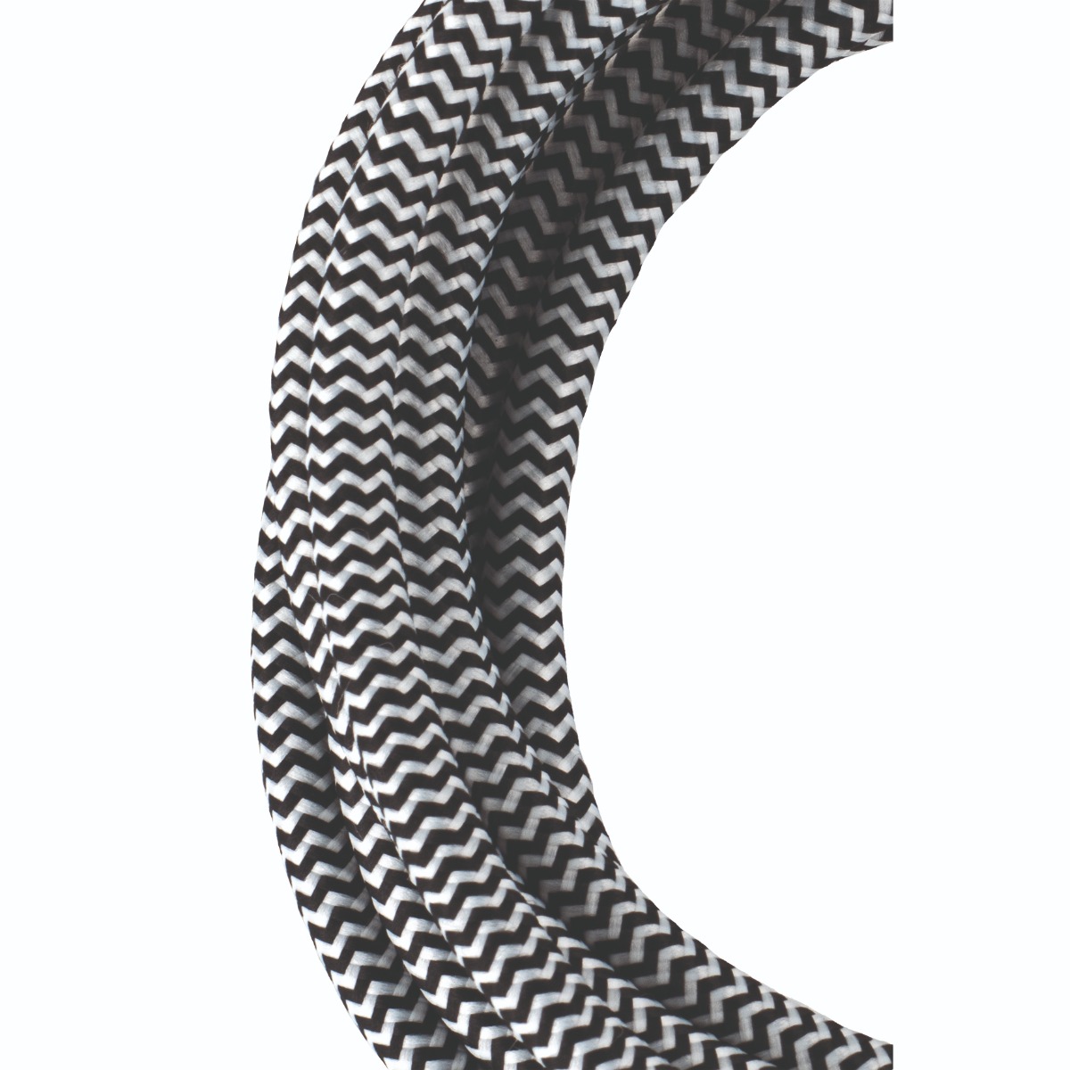 Miniatuur van Bailey textielsnoer 3 meter 2x0.75 mm2 - zwart/wit (139685)