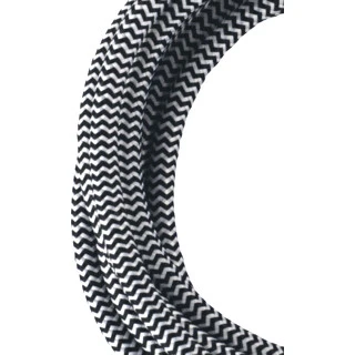 Miniatuur van Bailey textielsnoer 3 meter 2x0.75 mm2 - zwart/wit (139685)