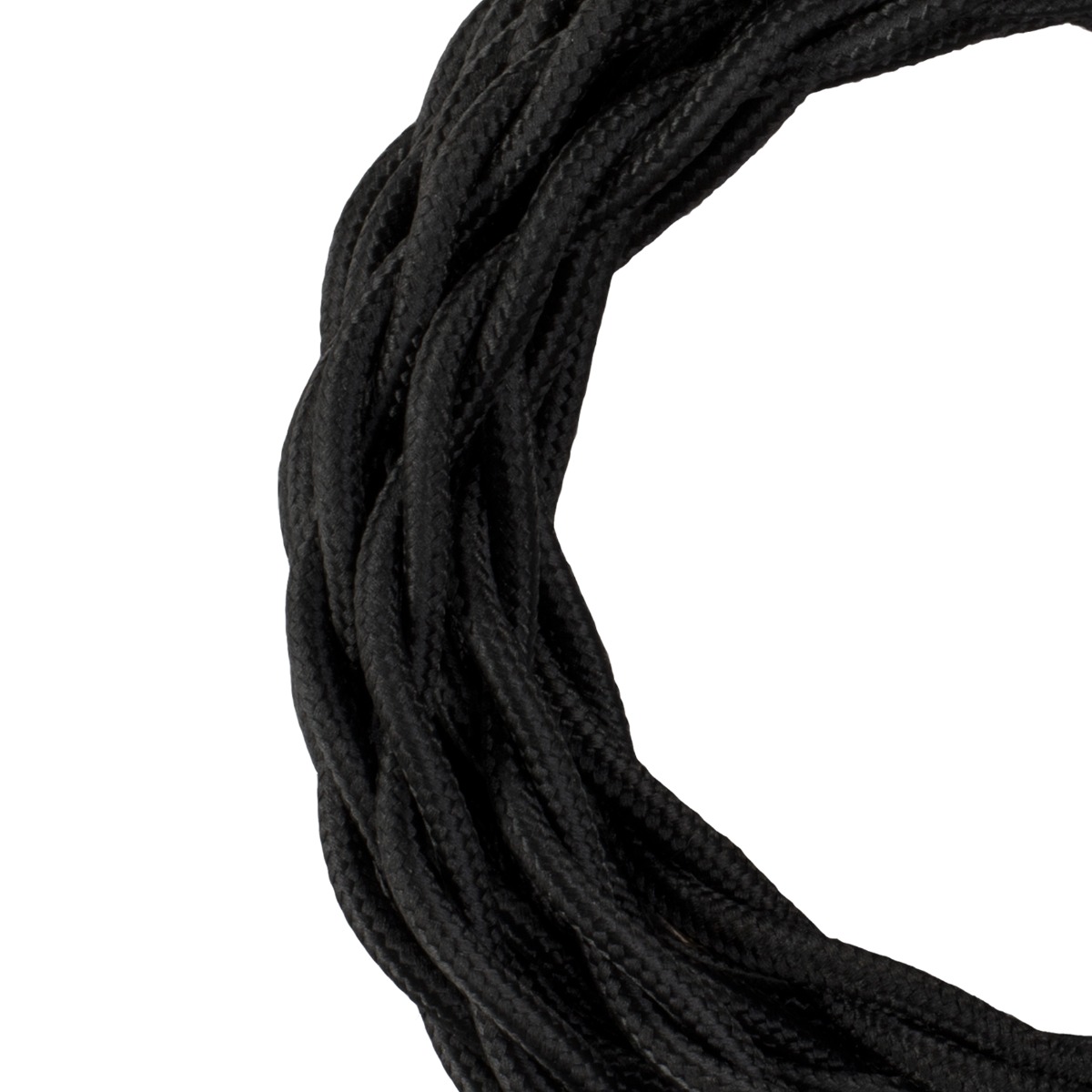 Miniatuur van Bailey textielsnoer 3 meter 2x0.75 mm2 - zwart gedraaid (140308)