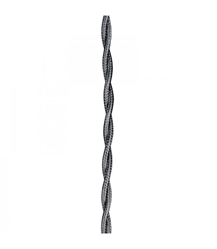 Miniatuur van Bailey textielsnoer 3 meter 2x0.75 mm2 - metallic zilver gedraaid (140315)